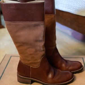 LL BEAN LEATHER/SUEDE BOOTS SIZE 8